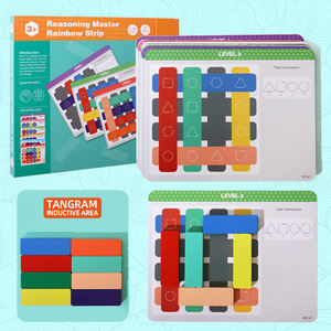 Aimant de dessin animé créatif pour enfants 3D Tangram Puzzle Book Games Aides à l'enseignement Forme éducative pour bébé Jouets de bricolage pour enfants Garçons Filles - Product Image 4