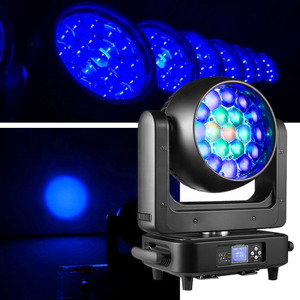 Projecteur LED mobile 19x25W RGBW Beam Wash Zoom pour éclairage de scène et d'église, <span class=keywords><strong>Aura</strong></span> Zoom Wash, projecteurs LED à tête mobile - Product Image 1