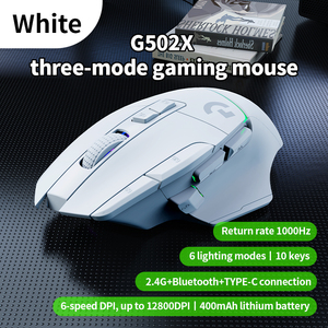 เมาส์เกมมิ่ง G502X Lightspeed 2.4GHz USB 32000 DPI 1000Hz ใช้พลังงานจากแบตเตอรี่ RGB สำหรับมือขวา 9 ปุ่ม ออกแบบตามหลักสรีรศาสตร์ <span class=keywords><strong>PowerPlay</strong></span> - Product Image 3