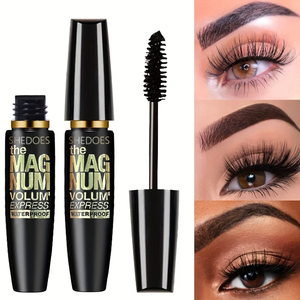 Máscara de Pestañas Negra 4D, Voluminizadora, Alargadora, Rizadora, Resistente al Agua, con Fibra Líquida - Product Image 2
