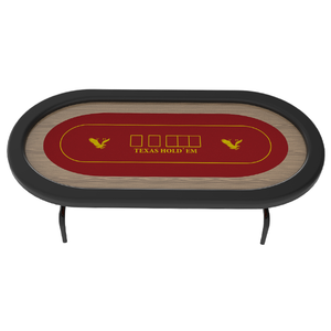 Table de <span class=keywords><strong>poker</strong></span> Texas Hold'em ultime en bois rouge personnalisée pour <span class=keywords><strong>casino</strong></span> YH 1,2 m avec pieds pliants - Product Image 1