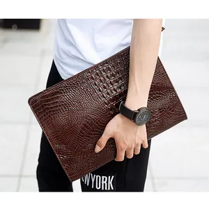 <span class=keywords><strong>Pochette</strong></span> da <span class=keywords><strong>Uomo</strong></span> Personalizzata in Pelle di Coccodrillo Fashion per Tutte le Stagioni - Product Image 1