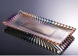 7321LPx Assiette rectangulaire de Noël transparente en cristal, vaisselle de service originale, assiettes décoratives pour <span class=keywords><strong>raisins</strong></span> - Product Image 3