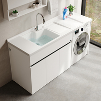 Personnalisable Nid D'abeille En Aluminium Intégré Balcon Cabinet Lavabo Lavabo Compagnon Planche À Laver Vanité Salle De Bains