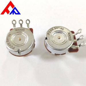 Potenciómetro Rotatorio de 24mm M8x0.75 con Eje Ranurado Moleteado de Composición de Carbono, Ajuste Superior y Terminales de Soldadura - Product Image 4