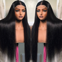 Perruques Lace Front 13x6 en Cheveux Humains Naturels Brésiliens Bruts pour Femmes Noires, Perruque Frontale HD 13x4 en Cheveux Remy Bruts