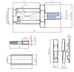 <span class=keywords><strong>RF</strong></span> kết nối đồng trục <span class=keywords><strong>SMA</strong></span> nữ <span class=keywords><strong>Jack</strong></span> vách ngăn uốn mạ Vàng IP67 không thấm nước 50 Ohms cho rg316 RG174 RG58 Cáp - Product Image 6