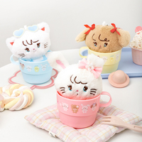 Boîte surprise en peluche Mikko Sweetheart Cup, jouet mystère sous licence, tasse de qualité alimentaire et porte-clés doux, amusant pour les enfants et les adultes