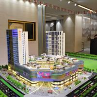 Maqueta de Edificio Comercial Personalizada en 3D, Escala 1:80, con Diseño Iluminado por LED y Materiales Personalizados para Centro Comercial