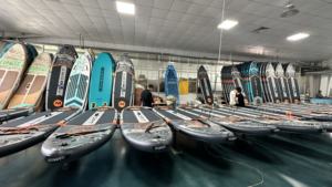 Mymboat บอร์ดพายแบบยืนได้ปรับแต่งได้35นิ้วกระดานโต้คลื่นกว้างพิเศษวัสดุเย็บตะเข็บ - Product Image 3