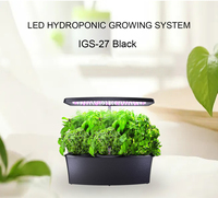 Kit de jardinage intelligent miniature pour plantes aromatiques, 12 capsules, pour usage domestique en intérieur, système de culture hydroponique, kit de germination avec pompe à eau et lumière LED