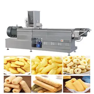 China factory hot selling corn puffed snacks making machine full-automatic puffed corn snacks food machine