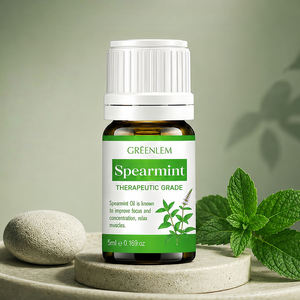 Huile Essentielle de Menthe Verte 5ml Qualité Thérapeutique Naturelle pour Diffuseur Massage Soins de la Peau Détente Musculaire Rafraîchissement des Sens - Product Image 1