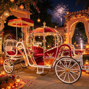 Chariot de princesse citrouille électrique personnalisable pour mariages en plein air, célébrations de vacances, visites de sites touristiques - Product Image 1