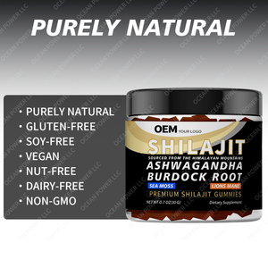 Gummies de Shilajit 5 en 1 de haute qualité, marque privée OEM, soutien énergétique et immunitaire, Ashwagandha, Shilajit, algues marines, crinière de lion - Product Image 5