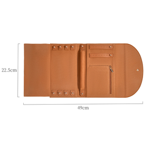 Rownyeon Draagbare Pu Lederen Custom Logo Reizen Oorbel Ketting Opbergdoos Sieraden Organizer Tas Met Knop - Product Image 2