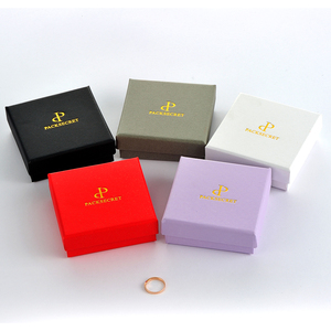 Customized Gold Hot Stamping Logo Cardboard Jewelry <b>Box</b> with <b>Black</b> Foam Insert Unique Paper Packaging for Rings - Product Image 5