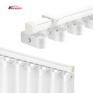 <span class=keywords><strong>Riel</strong></span> <span class=keywords><strong>de</strong></span> Cortina Recto Blanco con Sistema Ripplefold y Cinta Adhesiva <span class=keywords><strong>de</strong></span> Fábrica Directa ARODDY para Salas <span class=keywords><strong>de</strong></span> Exhibición - Product Image 1