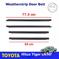 Joints de verre de fenêtre ceinture de porte coupe-froid pour Toyota Hilux 1997 1998 1999 2000 2001 2002 2003 2004 4 portes Double cabine pick-up