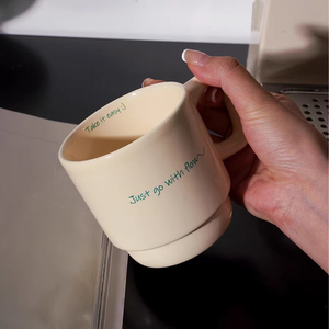 แก้วกาแฟเซรามิกแบบซ้อนได้ สกรีนโลโก้ได้ แก้วชาแบบซ้อนได้ สำหรับของขวัญส่งเสริมการขาย - Product Image 5