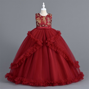 Abito da <span class=keywords><strong>Cerimonia</strong></span> per Ragazze 12-13 Anni, Stile Principessa, Lunghezza al Ginocchio, in Raso con Applicazioni, per Damigelle, Feste e Matrimoni - Product Image 4