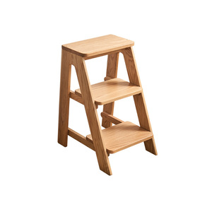 Solid Wood Multi Functional <b>Step</b> Stool Three Tier Portable Kitchen <b>Bar</b> Stool For Adults - Product Image 3