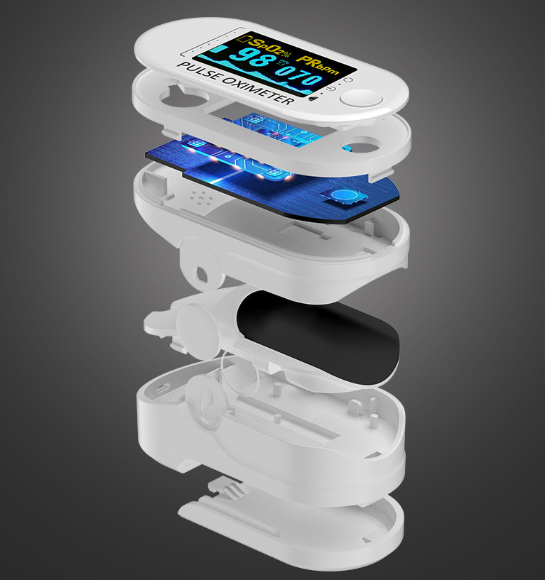 MS23 small mini portable finger clip pulse oximeter blood oxygen saturation monitor