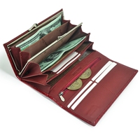 Dompet Wanita Kulit Panjang Multifungsi 2026, Tempat Kartu Kredit, Model Clutch, Tutup Magnetik, Motif Buaya Timbul, RFID