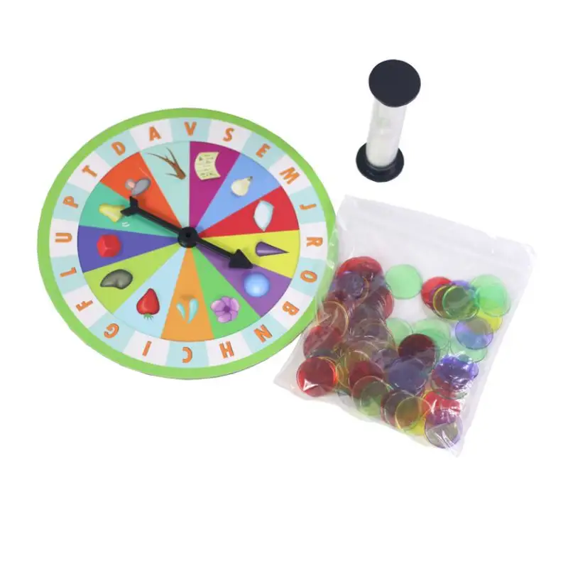 OEM board game set impressão personalizada Crianças papelão jogo com spinner e tokens