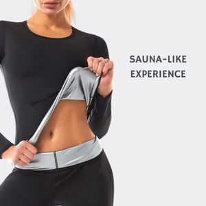 Nano <span class=keywords><strong>Hertz</strong></span> Femme Manches Longues Respirant Body Shaper Workout Shapewear Sweatsuit Trainer pour Usage Domestique Top Sweatsuit pour Poids - Product Image 2