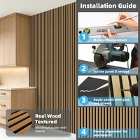 3D Strukturierte Holz-Akustikpaneele Dekorative Schalldämmende Wandlamellen Lärmreduzierung für Moderne Inneneinrichtung