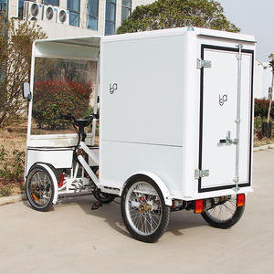 Trike électrique gros pneu vélo cargo pour la livraison 4 roues de stockage de vélo électrique absorption des chocs remorque de vélo avec boîte de rangement - Product Image 3