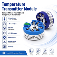 High Accuracy Temperature Transmitter Module 0.2%FS 4-20mA PT100 for Process Control