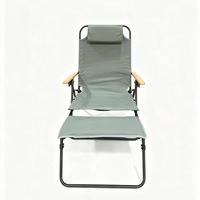 Chaise longue à dossier haut, pliable, pour la plage, le bureau, la sieste ou la relaxation, en tissu Oxford, pour le glamping, le camping en plein air