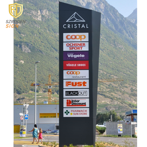 मुक्त खड़े बाहरी संकेत राजमार्ग ब्रांडिंग के लिए पेलॉन संरचना पर उच्च दृश्यता वाले विज्ञापन प्रकाश बॉक्स - Product Image 4