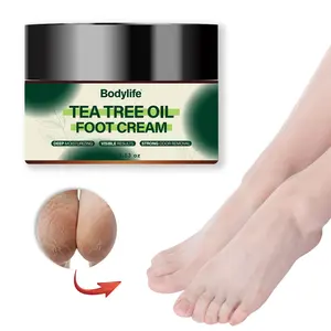 Crème réparatrice anti-fongique pour pieds, pour la peau morte, exfoliation hydratante, huile d'arbre à thé, pour les talons crevassés