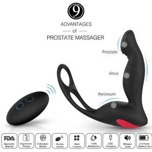ปลั๊กก้น 3 in 1 พร้อมรีโมทคอนโทรล ปลั๊กสั่นสำหรับเซ็กส์ทางทวารหนัก ให้ความรู้สึกสัมผัสเสมือนจริง บรรจุภัณฑ์แบบเรียบง่าย - Product Image 1