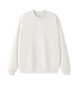 Lourd 350g couleur unie Simple basique col rond pull à capuche hommes printemps et automne ample décontracté Couple à capuche - Product Image 5