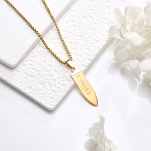 Collares con Colgante de Jesús <span class=keywords><strong>Cristo</strong></span> en Forma de Bala, de Acero Inoxidable Chapado en Oro, Joyería Religiosa para Hombre - Product Image 5