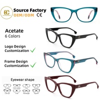 Personnalisation de lunettes optiques de luxe haut de gamme en acétate avec ornement, monture de lunettes à monture complète fabriquée à la main pour un usage quotidien, OEM/ODM