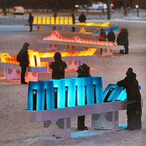 K212 quy mô lớn LED cảnh quan ánh sáng tác phẩm điêu khắc ngoài trời nhựa thủ công phát ra domionates cho trung tâm mua sắm khu dân cư - Product Image 1