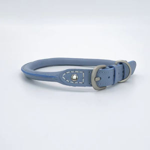 SinSky OEM profesional de marca personalizada Logotipo de cuerda redonda de cuero de vaca collar de perro para perro de leña y collar de perro de viento - Product Image 3