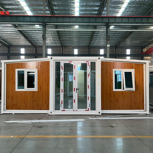 Maisons conteneurs préfabriquées extensibles de 20 pieds, maisons mobiles de luxe préfabriquées, 1 chambre, panneaux sandwich en acier, modernes, garantie 5 ans - Product Image 1