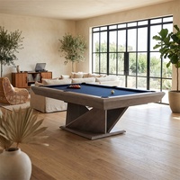 Table de billard élégante en bois massif 9 pieds, table de billard en ardoise, luxe personnalisable pour bar sportif, salle de jeux, villa