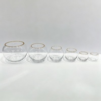 Bol à poissons transparent en verre rond, mini aquarium, vase hydroponique en verre et porte-bougie pour la décoration intérieure