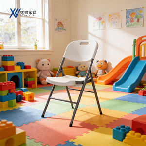 كرسي قابل للطي من الفولاذ الكربوني المتين والبولي بروبيلين، سهل الطي والحمل، موفر للمساحة، مناسب للتخييم والنزهات والمنزل والمكتب والفناء والاستخدام اليومي - Product Image 1