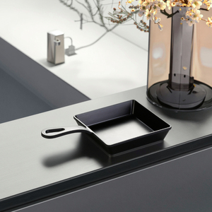 Thiết Kế Mới Matte Black <span class=keywords><strong>Square</strong></span> Melamine Lẩu Tấm Với Xử Lý - Product Image 2
