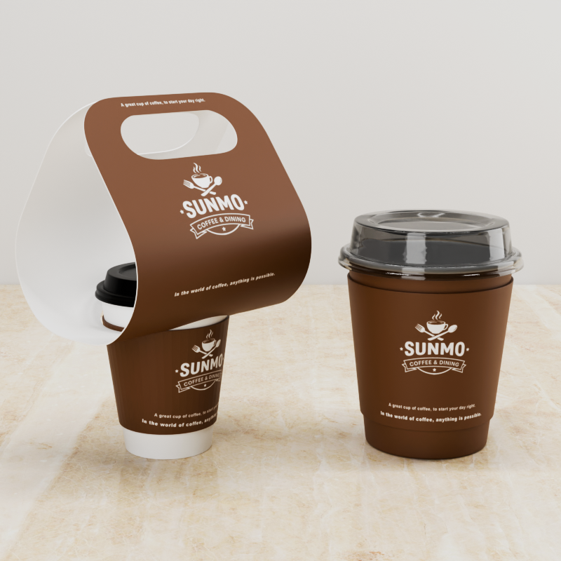 Brown Cups with sleeves 2