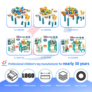 Mesa <span class=keywords><strong>de</strong></span> Bloques <span class=keywords><strong>de</strong></span> Construcción Chengji, Juego <span class=keywords><strong>de</strong></span> Mesa Infantil Multifuncional, Mesa <span class=keywords><strong>de</strong></span> Dibujo Educativa, Escritorios <span class=keywords><strong>de</strong></span> Aprendizaje para Niños - Product Image 4