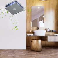 Ventilateur de douche mural en verre trempé électrique, panneau décoratif, petit ventilateur d'extraction 100mm/4'', IPX4, 90m³/h